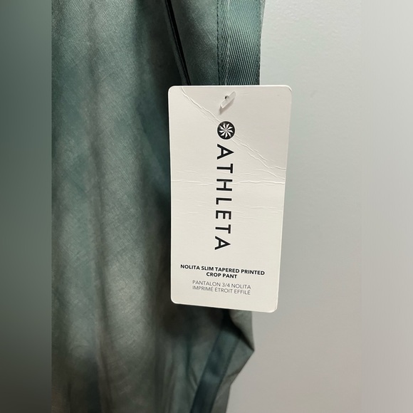 Athleta size 18 Nolita slim tapered printed crop pant in Denali Minimalistic NWT - Picture 3 of 6